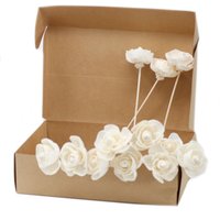 Natural Diffuser Flowers Rose on Reed - White