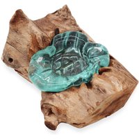 Molton Glass Candle Single Holder on Wood - Brown