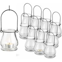 12 Pack Hanging Tealight Holders - Clear