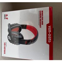 Ven Dens Wireless Gaming Headset Red and Black - Black