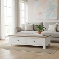 Hampstead 2 Drawer Coffee Table - White