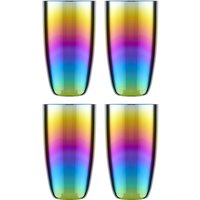 Aurora Set of 4 Hi Ball Glasses - Multicolour