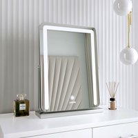 Mia Frameless Touch Sensor LED Mirror With Lights - Silver
