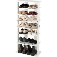 7 Tiers Tall Shoe Rack Storage Shelf - White