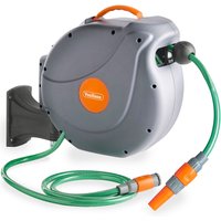 Wall Mounted 20m Garden Hose Reel - Grey