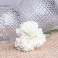 Artificial Silk Single Carnation - Ivory