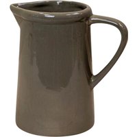 Four Candle Large Grey Textured Ceramic Jug 18cm