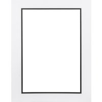 Black and White Double Picture Mount - White / A4