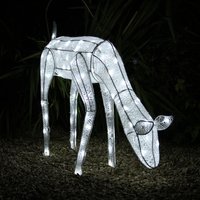 Reindeer Outdoor Christmas Light Up Decoration - White