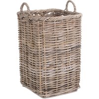 Square Rattan Umbrella Basket - Grey