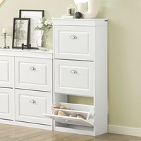 3 Drawers Shoe Cabinet - White