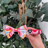 Pretty Pup London Rainbow Dog Bow Tie - Rainbow
