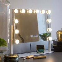 Vivien Hollywood Vanity Mirror with Lights and Bluetooth Speaker - Silver