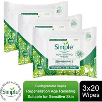 Simple Regeneration Age-Resisting Cleansing Wipes - Buy 3