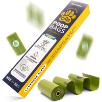 150 Dog Poop Bags Biodegradable Lavendar Scented - Green / With Handle