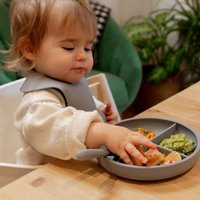 Baby Silicone Suction Plate, Fork Spoon Set - Tradewinds