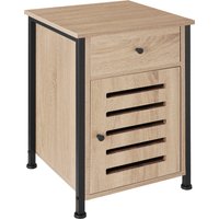 Waterford Bedside Table - Industrial Wood Light, Oak Sonoma