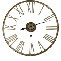 Extra Large 95cm Outdoor Skeleton Wall Clock - Bronze