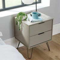 Home Source Acadia 2 Drawer Bedside - Grey wash