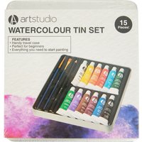 15 Piece Watercolour Tin Set