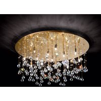 Moonlight 15 Light Semi Flush Ceiling Pendant - Gold