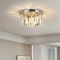 Crystal Ring Ceiling Light - Silver / 30cm