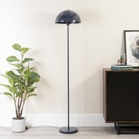 Stassi Floor Lamp with Dome Lampshade - Navy Blue
