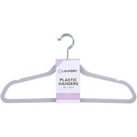 Pack of 4 My Laundry Plastic Hangers - Grey