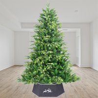 Christmas Tree Skirt Hexagonal Design - Grey