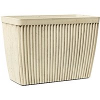 White Textured Speckled Trough Planter - White