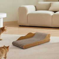 Kidkid Cardboard Cat Scratcher Lounge Bed - Natural Wood
