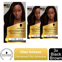 Schwarzkopf Oleo Intense 2-10 Black Brown Permanent Oil Colour - Buy3 - 2-10 Black Brown / 3