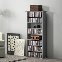 HOMCOM CD DVD Storage Unit - Grey