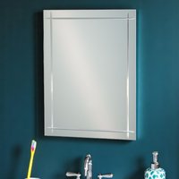 Marylebone Wall Mounted Rectangular Frameless Bathroom Mirror 45cm x 60cm - Mirror