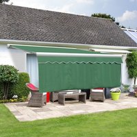 Plain Green Valance with 1m Dropdown - Plain Green / 600cm