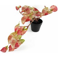 Artificial Office Plants - Pink Trailing Foliage - Pink Splash Caladium