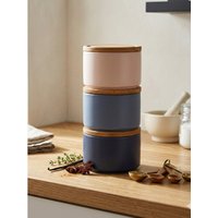 Fenwick Set of 3 Stacking Canisters - Blue