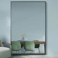Artus Black Aluminium Edged Wall Mirror - Black