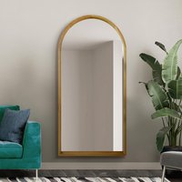 MirrorOutlet The Naturalis Solid Oak Framed Arched Leaner Wall Mirror - Oak / 90cm / 180cm