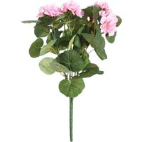 Artificial Geranium Bush - 7 Stems (40cm) - Pink