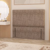 Austin Tweed Fabric 54" Floor Standing Upholstered Headboard - Coffee / Small Single