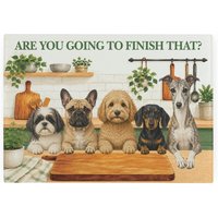 Curious Dogs Smooth Glass Worktop Saver - Small Chopping Board