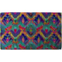Abstract Ethnic Ikat Pattern Stylish KitchenTowel - Red
