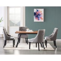 Windsor Toga LUX Dining Set an Extendable Table and Chairs Set of 4 - Dark Grey
