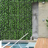 Outsunny 3M x 1M Artificial Leaf Hedge Screen - Green