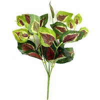 Artificial Coleus Bush Plant - Red and Green