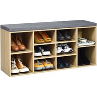 Shoe Storage Bench Shoe Organiser Seater Stand - Brown