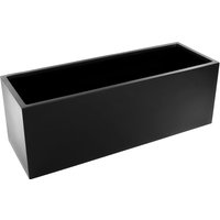 Fibreglass Trough Planter in Matte Black - Black / 131l