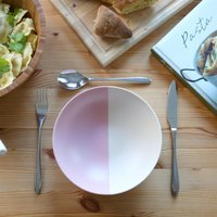 Nicola Spring Dipped Stoneware Pasta Bowl - 20.5cm - Dusty Pink - Dusty Pink