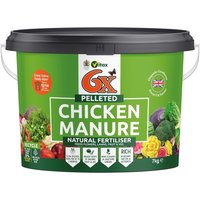 6X Pelleted Chicken Manure Organic Fertiliser for Healthy Garden Growth - Grey / 52m2